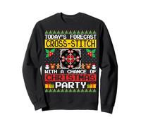 Cross-Stitch Christmas Party Cross-Stitch Xmas Ugly Style Felpa