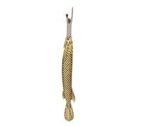 Cross Stitch Seam Remover Vintage Fish Shape Metal Handheld Thread Removal Tool for Sewing Projects Home Use Zinc Alloy Steel 13cm (Gold)