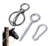 Cross Tie - Acciaio inossidabile 12 cm, anello magnetico, accessorio da equitazione pratica | Strong Eye Bolt Design, Equestrian Tack, Stable Hardware per lavaggi, sentieri, Show Grounds, Area di