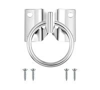 Cross Ties - For Horses Ring Tie Down With Spring Hook Carabiners Heavy Duty Horse Stall Guards Blocker Hitching Barn Supplies, Metal Cross Tie Ring