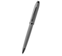 Cross Townsend Penna a sfera con motivo a rombi incisi grigio ardesia lucida con PVD grigio ardesia