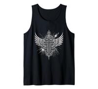 Cross Wings Y2K Alt Grunge Emo Estetica Gotica Stampa Canotta