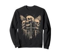 Cross Wings Y2K Alt Grunge Emo Estetica Gotica Stampa Felpa