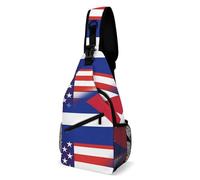 Crossbody Impermeabile Zaino Da Giorno Per Ciclismo, Escursionismo, Viaggi Us Cuba Flag Unisex Borsa A Tracolla
