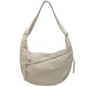 Crossbody Nylon Crescent Bag for Women,Casual Dumpling Bag Moon Shoulder Bag s Fashion Plain Color Nylon Lightweight Small Hobo Suitable for commuting and traveling (White)