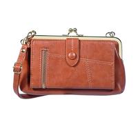 Crossbody Phone Bag with Multi-Card Organizer, 2025 New Unique Opening Small Cross Body Shoulder Bag for Women (One Size,Brown)