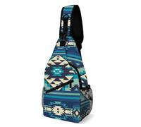 Crossbody Poliestere Zaino Monospalla Per Campeggio, Scuola, Escursionismo Southwestern Native American Aztec Navajo Impermeabile Zaino A Tracolla Piccolo