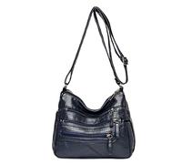 Crossbody portafogli donna casual tracolla regolabile borsa a tracolla donna borsa in pelle borse specchio, Blu, taglia unica