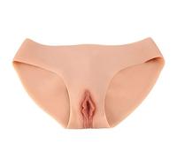 Crossdresser Vagina in Silicone Realistico per Drag Queen Trans Donna Transgender Travestito Imitazione della Vagina (3-Tan,with pubic Hair)