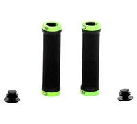 Crosser Impugnature ergonomiche per bicicletta, manopole per manubrio, mountain bike, maniglie per bici da città (nero/verde)