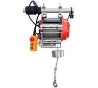 CROSSFER - Argano elettrico HXS-800YT, portata 800 kg, cavo in acciaio extra lungo da 32 m, telecomando con cavo di comando da 5 metri, freno automatico e interruttore finale