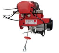 CROSSFER - Verricello elettrico con carrello HDGD-300, capacità di sollevamento 150/300 kg, con telaio da 12 m, corda in acciaio da 230 V