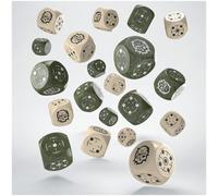 Q-Workshop - Dadi per giochi di ruolo da tavolo Compact D6, colore beige e verde