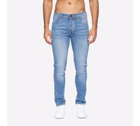 Crosshatch Malcolm Jeans Designer Uomo Slim Fit In Denim Light Wash Navy