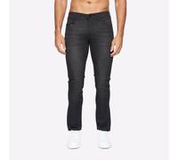Crosshatch Malcolm Jeans Uomo Designer Slim Fit Carbone Nero