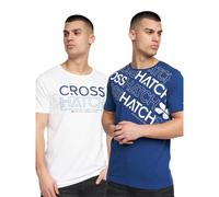 Crosshatch Morland Maglietta Uomo Misura Confezione 2 (BG843)