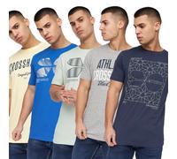 Crosshatch Sneepy Maglietta Uomo Misura Confezione 5 (BG886)