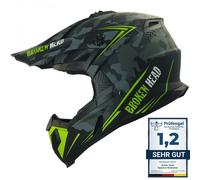 Broken Head Casco da Cross Squadrone Rebelution Camouflage-Grau-Grün