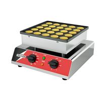 CROSSON Macchina per Mini Pancake 25 Fori Diametro 43 mm,Macchina per Pancake Olandese da Cucina uso Commerciale con Antiaderente,Controllo di Temperatura Tempo per Dorayaki,Poffertjes,Muffin,850W