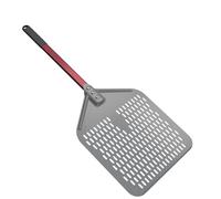 crosson Pala perforata da 12 "× 16" per pizza, paletta leggera per pizza con manico lungo 16", accessori per forno per pizza, utensili per pizza, paletta rettangolare per pizza