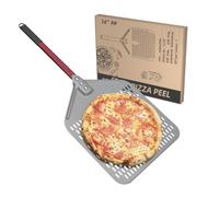 crosson Pala perforata da 14 "× 18", pala per pizza, paletta leggera per pizza con manico lungo 16", accessori per forno per pizza, utensili per pizza, paletta rettangolare per pizza