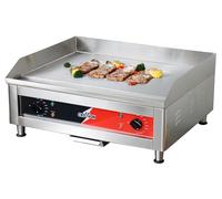 CROSSON Piastra Elettrica Commerciale 3500W,Plancha Elettrica Inox 60 x 40 cm, Doppia Temperatura 87-300 ° C con Spatola per Ristoranti Luoghi Pubblici