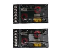 Crossover Audio per Auto a 2 Vie, Divisore di Frequenza per Altoparlanti 2 Pezzi Crossover Passivo per Audio per Auto Fino a 300 Watt, Protezione da Sovracorrente Dissipazione del Calore Divisore di F