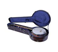 Crossrock Air Carbon Fiber Flight Case-Fits Mastertone & Most 5 Strings Resonator Styles of Banjos, Includes Protective Cover, Deluxe Backpack Straps, TSA Lock-Red (CRF6030MBJRD)
