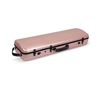 Crossrock Composito in carbonio resistente e leggero, solo 2 kg, supporta una pressione di 350 libbre in custodia per violino 4/4 a forma di oro rosa (CRF4000SVRG)