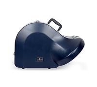 Crossrock CRA860FHBL corno francese, sagomato ABS modellato di custodia rigida con tracolla imbottita in blu