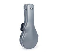 Crossrock CRA860MFSL - Custodia rigida per mandolino in ABS modellata con cinghie per zaino, colore: Argento