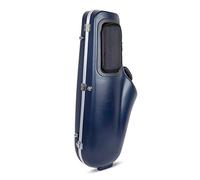 Crossrock CRA860TSBK sassofono tenore case- sagomato ABS modellato con cinghie, nero Contoured Blue