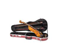 Crossrock CRA880VFDR, custodia per violino 4/4, con scomparto interno per accessori, 2 supporti per archetto, blocco di sicurezza, spallacci staccabili, colore rosso scuro