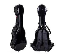 Crossrock CRF1000CUBK hardshell in fibra di vetro, custodia per ukulele concerto, spesse, 4 chiusure, finitura lucida, in nero