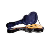 Crossrock CRF2020SBBK - Custodia deluxe in fibra di vetro per chitarra Super Jumbo con spallacci rimovibili, colore: Nero