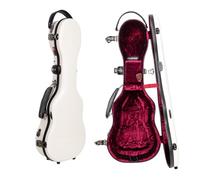 Crossrock CRF2030CUMW, custodia per ukulele da concerto, adatta fino a 61 cm, 100% fibra di vetro, con chiusura TSA, scomparto per accessori e cinghie staccabili, colore: bianco latte, Latte, Concert