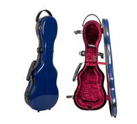 Crossrock CRF2030CUNVBL - Custodia rigida per ukulele da concerto, 100% fibra di vetro, chiusura TSA, scomparto per accessori e cinghie staccabili, colore: blu navy, blu navy, Concert, Custodia per