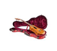 Crossrock CRF2030TURD - Custodia per ukulele tenore, adatta fino a 68,9 cm, 100% fibra di vetro, con chiusure di marca, serratura TSA, scomparto per accessori e cinghie staccabili, colore: rosso,
