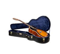 Crossrock CRW620-L00BK - Custodia universale per chitarra acustica Gibson L-00 & Martin CEO da 14 tasti, con chiusura in acciaio inox, rivestimento in spugna, piedini in metallo, colore: nero