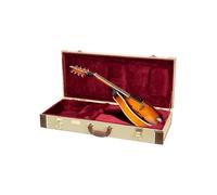 Crossrock CRW620MATW-R - Valigetta rettangolare in legno per mandolini tipo A, con scomparto per accessori, chiusure in acciaio inox, piedini in metallo, vinile tweed