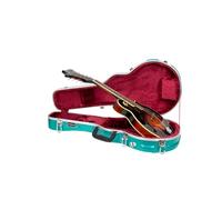 Crossrock Custodia ABS per Mandolino F-Style | Guscio Matte Mint Blue, Serratura di Sicurezza, Spallacci Zaino, Vano Accessori - Guscio Anti-Graffio