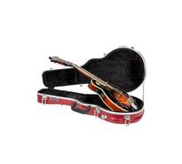 Crossrock Custodia per mandolino F-style | Guscio rigido modellato in ABS con blocco di sicurezza, piedini in metallo e cinghie staccabili, rosso (CRA862MFRD)