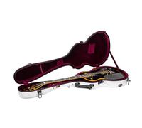 Crossrock Custodia Deluxe in fibra di vetro per chitarre elettriche Les Paul con serratura TSA - Bianco (CRF2020LWT)