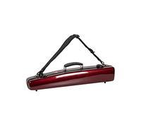 Crossrock Custodia dritta per sassofono soprano in fibra di vetro rigida con cinghie per zaino, rosso (CRF1000SSRD)