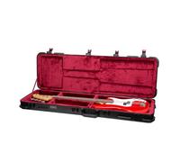 Crossrock Custodia in ABS per Fender Jazz & Precision | Finitura opaca | Interno in velluto bordeaux | Serratura TSA - Premium Molded Series