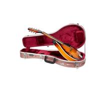 Crossrock Custodia per mandolino in stile A | Guscio rigido modellato in ABS con blocco di sicurezza, piedini in metallo e cinghie staccabili, oro rosa (CRA862MARG)