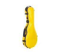 Crossrock CRF2020MFYL - Custodia per mandolino in fibra di vetro, stile F, con scomparto per accessori, tracolle per zaino, chiusura TSA, colore: giallo