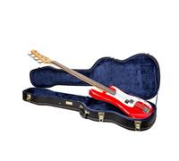 Crossrock Custodia in legno per chitarra destra di precisione stile basso, nero (CRW620PBBK)