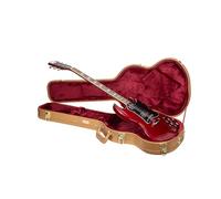 Crossrock Designer Series CRW520SGLG - Custodia in legno per chitarre elettriche Gibson SG, con piedini in metallo, colore: oro, Oro di lusso, SG Electric, chitarra