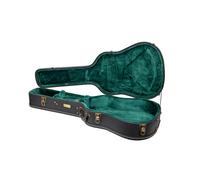 Crossrock Custodia in legno per chitarre PRS SE standard con corpo solido, hardware vintage, fodera in spugna, piedini in metallo, spazio di archiviazione, nero (CRW520PRSEBK)